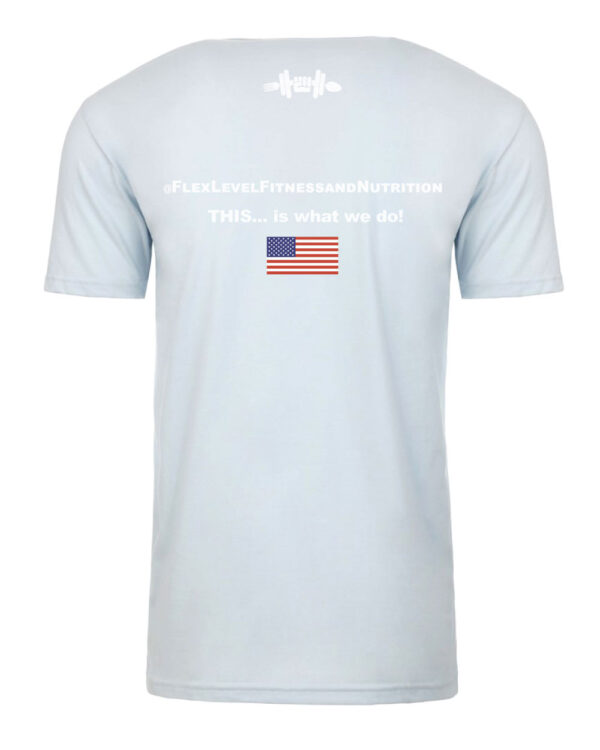 Flex Level Fitness Light Blue Tee