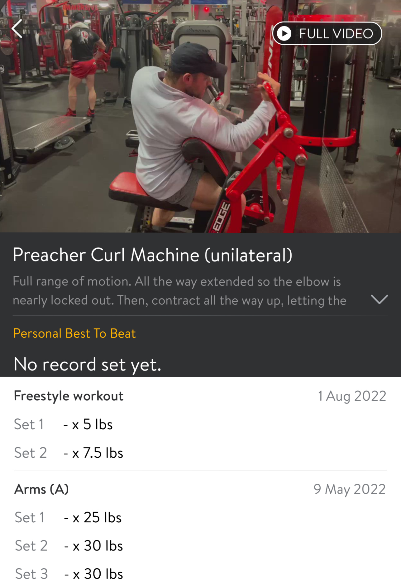 Library of Exercise Videos in our App