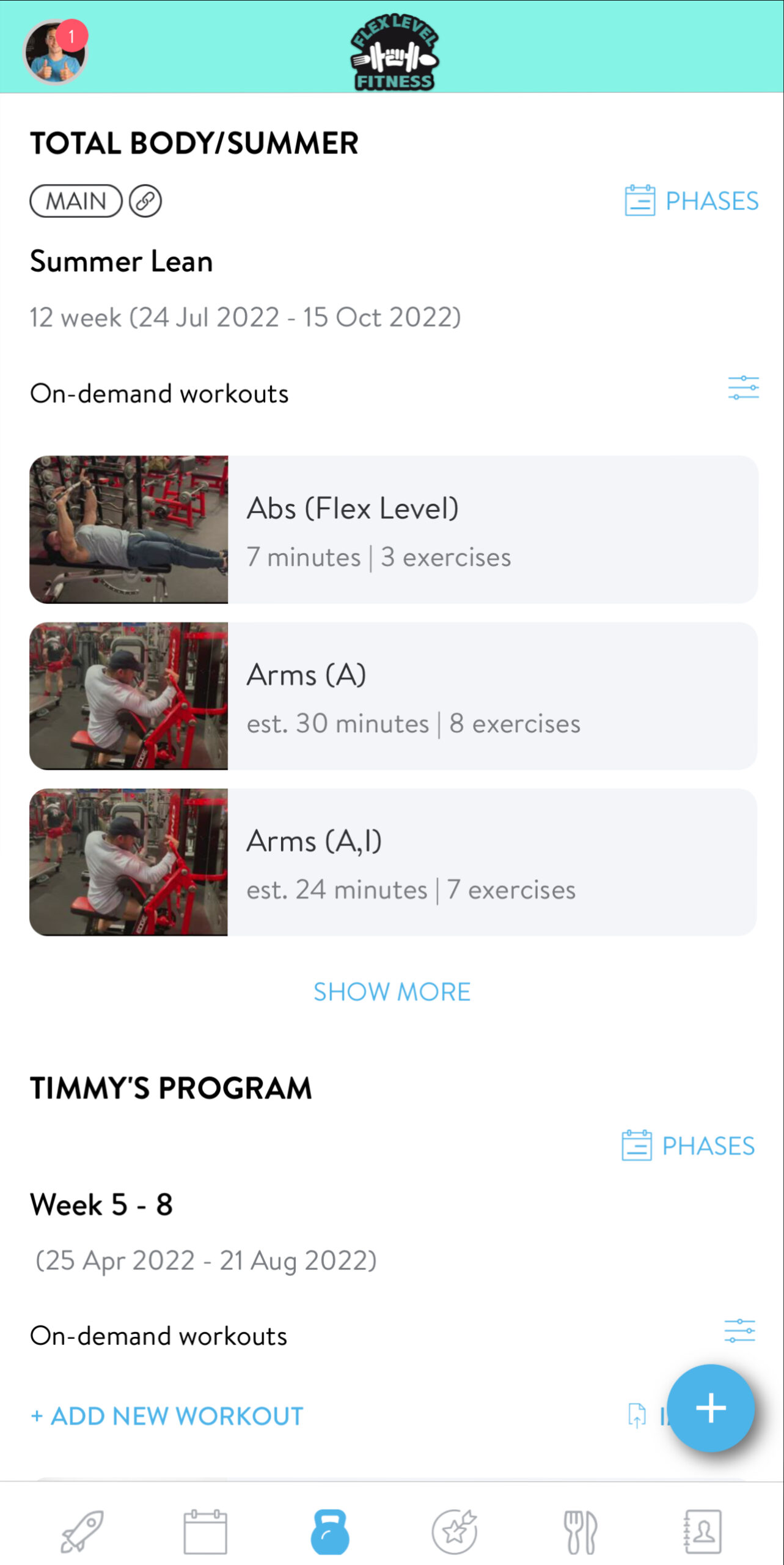 Workout Details and Instructions including Video
